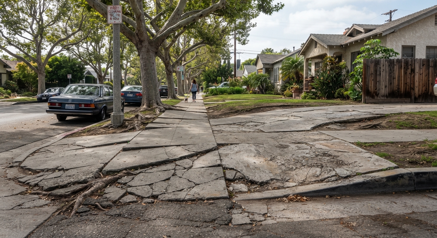 Concrete Sidewalk and Driveway Ramp Repair in Santa Monica