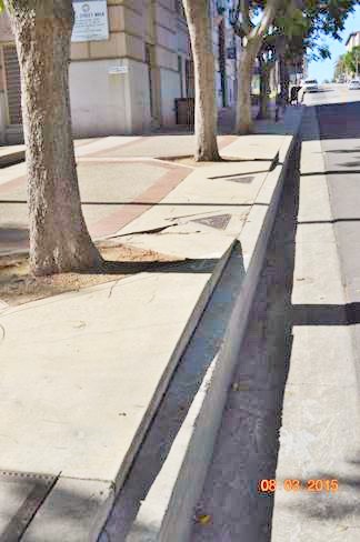 San Pedro curb ramp apron approach sidewalk repair