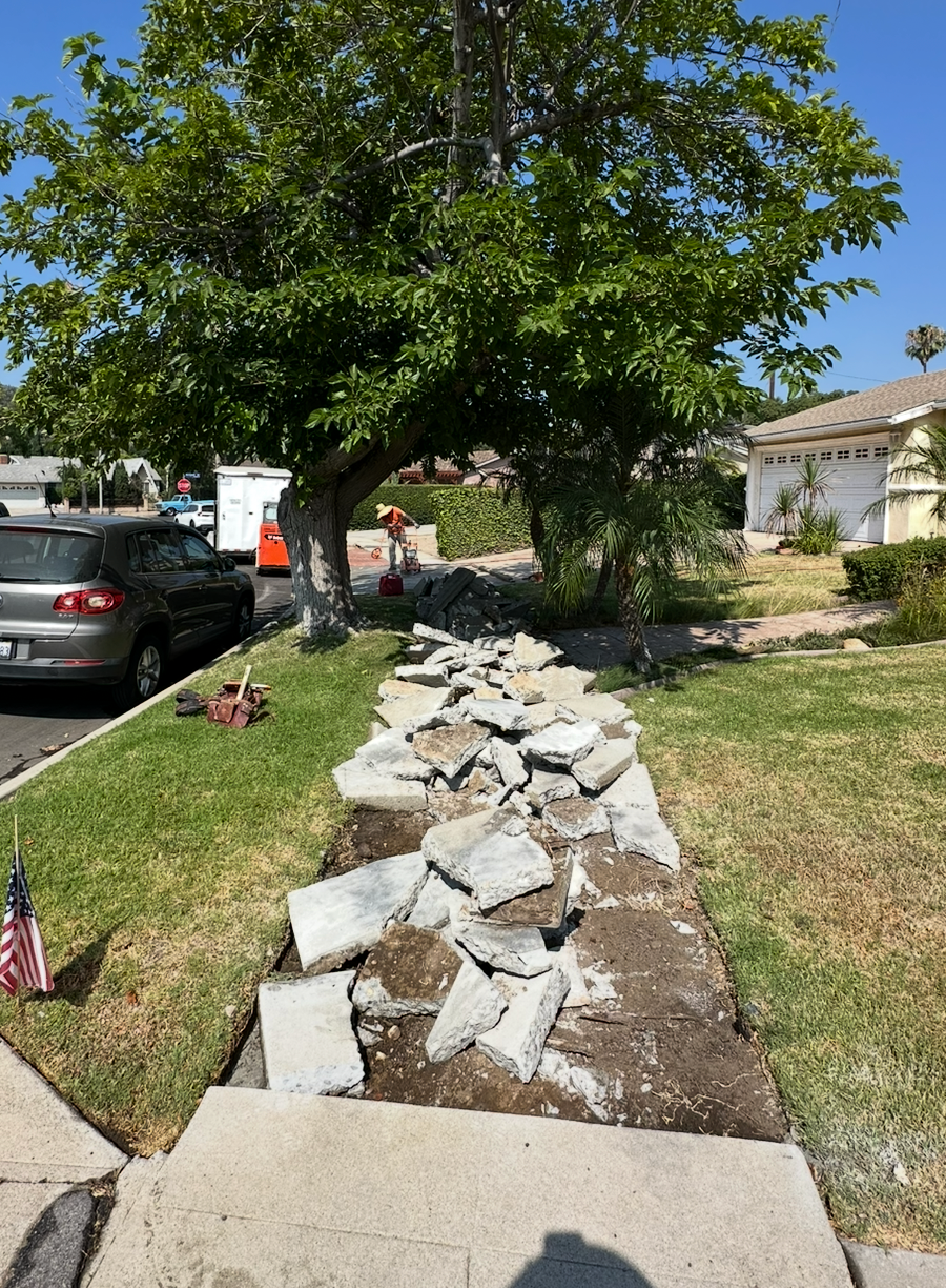 sidewalk, curb and gutter, curb drain repair diamond bar